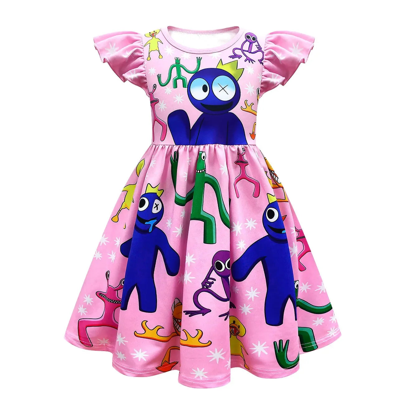 Blue Rainbow Friends Monster Jumpsuit: Horror Cosplay Costume