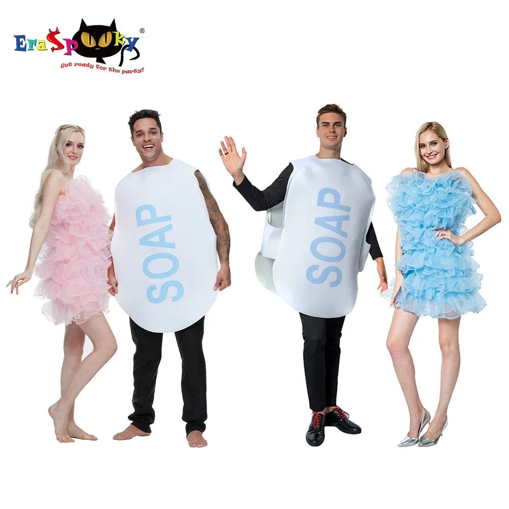 EraSpooky Soap & Loofah Couples Costume: Funny Adult Halloween Set