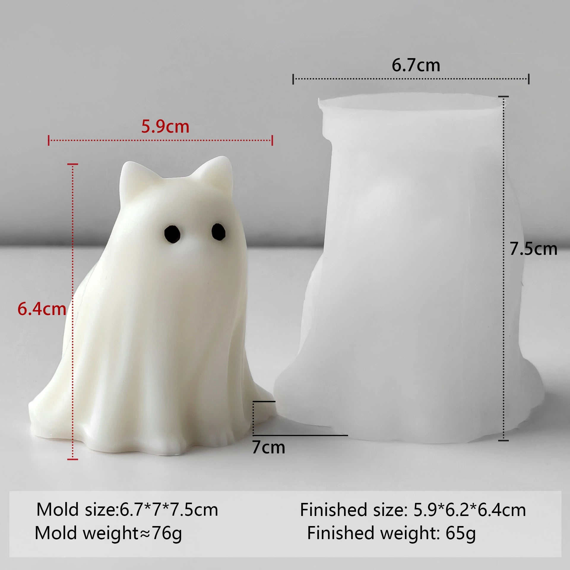Halloween Ghost Candle Silicone Mold DIY Spooky Cat Dog Decor Silicone Mould Pumpkin Craft Wax Resin Home Party Decoration