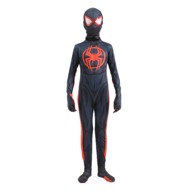 Anime Spiderman Kids Cosplay Costumes Miles Morales Spider Man Jumpsuit