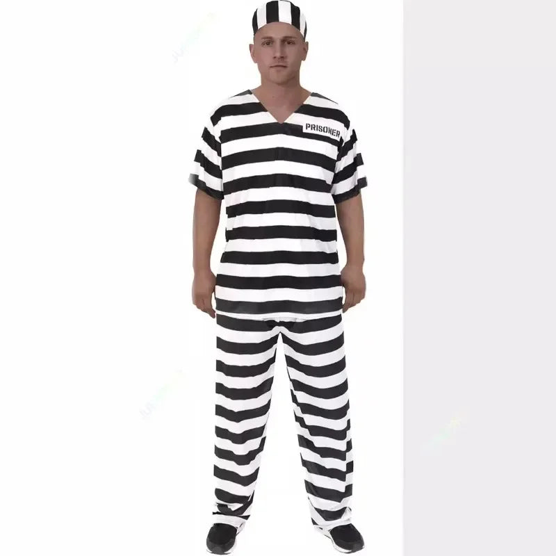Adult Orange Prisoner Jumpsuit: Halloween Jailbird Costume