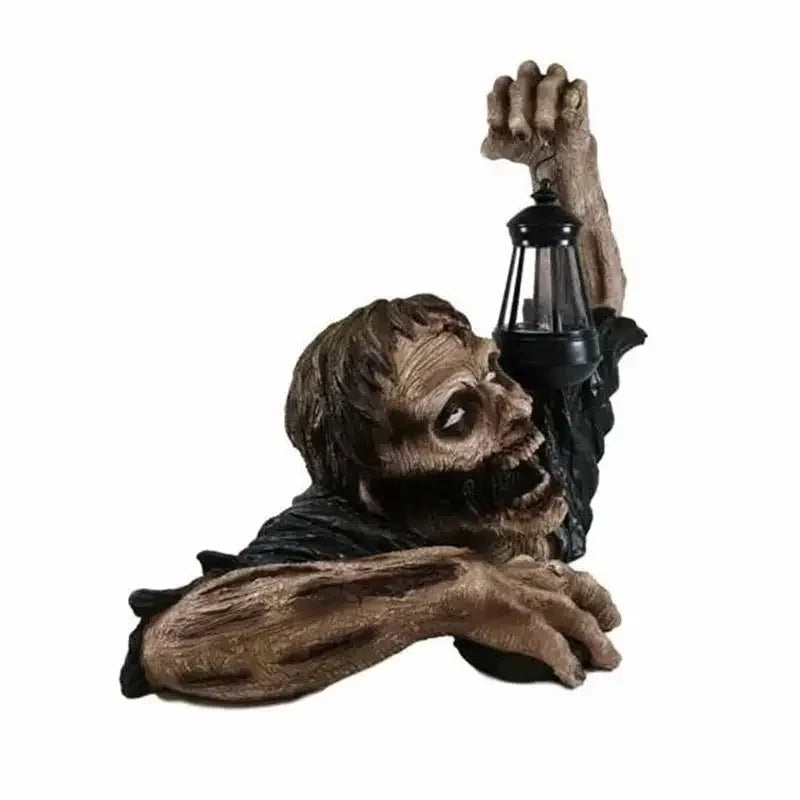 Crawling Zombie Lantern: LED Halloween Outdoor Horror Figurine