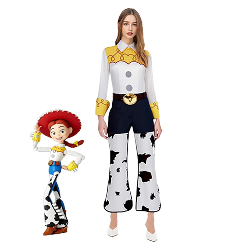 Toy Story Woody & Jessie Couple Cosplay Set: Adult Halloween Uniform