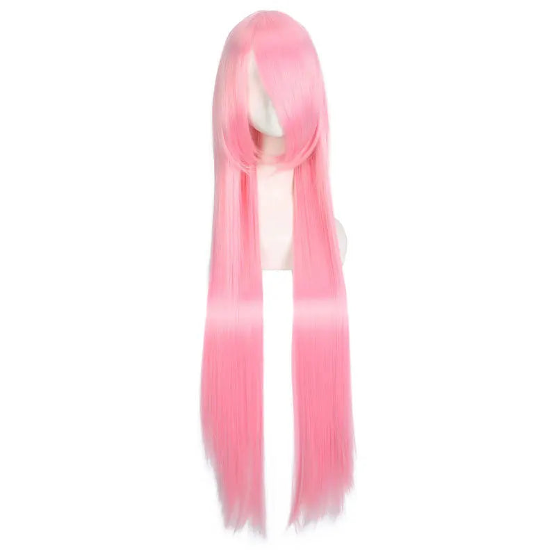 40inch colored straight bangs women's synthetic wig, Halloween makeup
