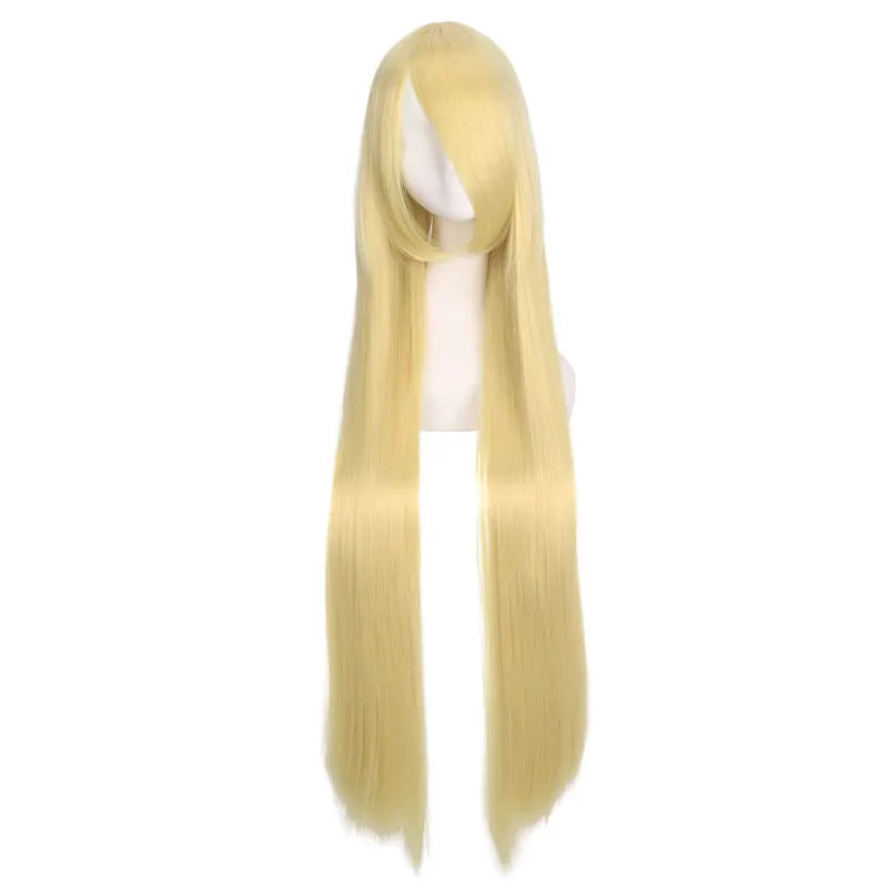 40inch colored straight bangs women's synthetic wig, Halloween makeup