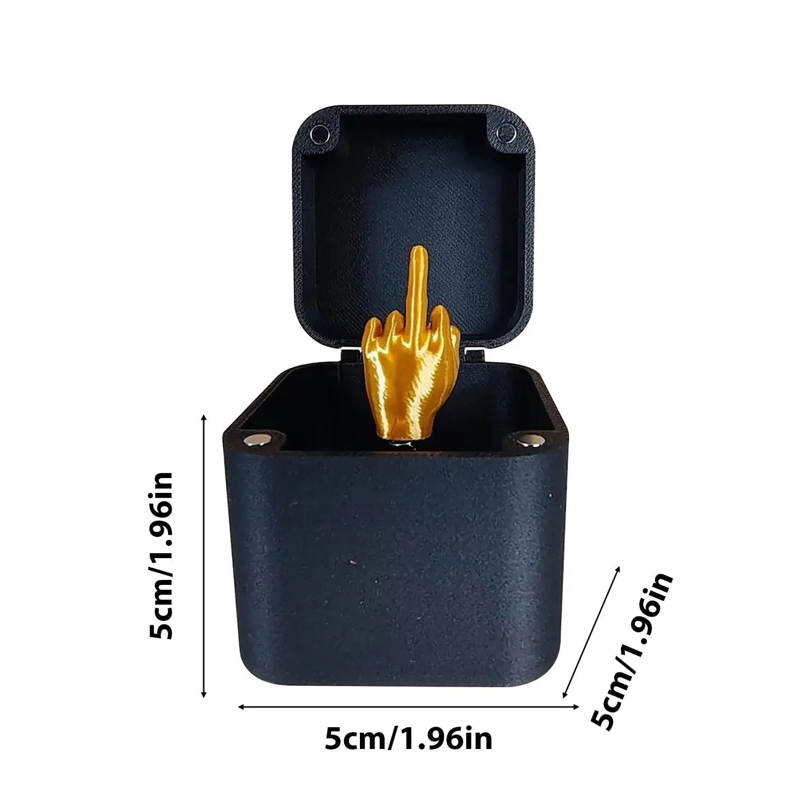 Funny Middle Finger in Box - Desk Decor Gag Gift for Halloween