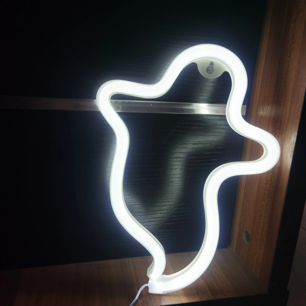 LED Neon Bat Spirit Wall Decor: USB/Battery Halloween Glow