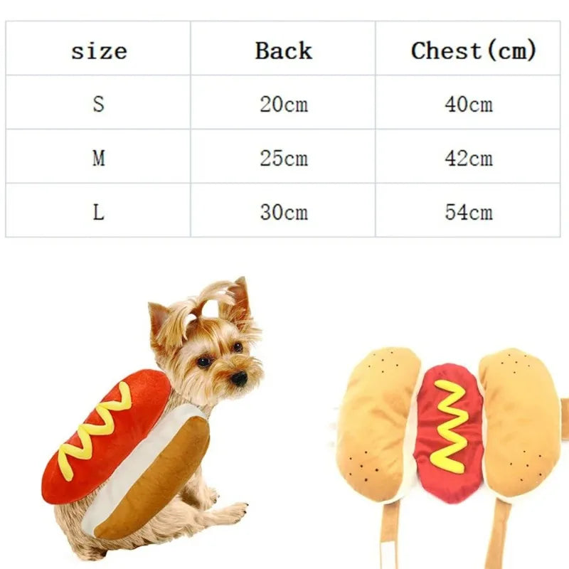 Hot Dog Dachshund Costume: Funny Adjustable Halloween Pet Suit