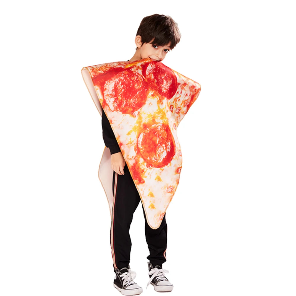 Adult Funny Pizza Costume Halloween Food Cosplay Family Group Outfits Carnival Easter Purim Fancy Dress