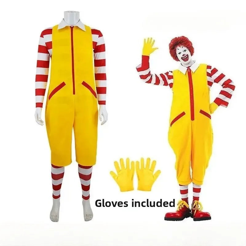 Yellow Uncle Clown Jumpsuit: Parent-Child Cosplay Costume