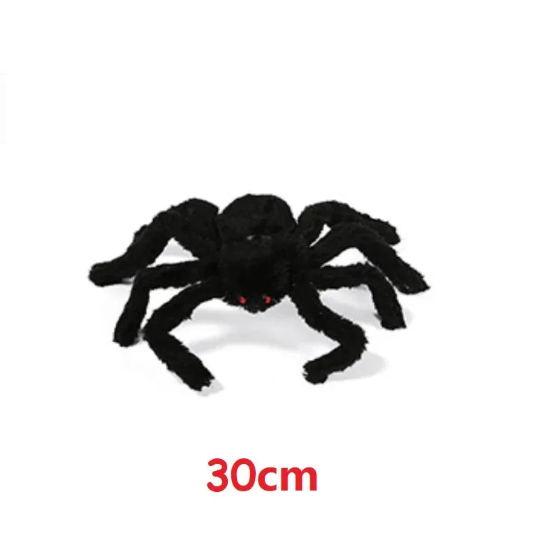 Giant Spider Web with Plush Spider: Halloween Party Decor