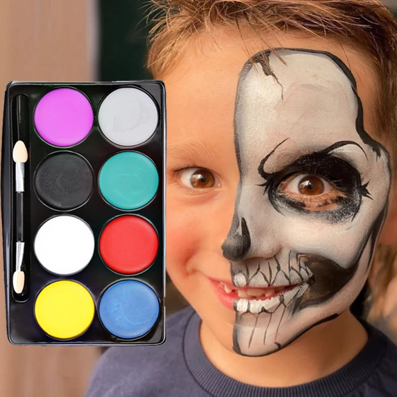 6 Colors Halloween Face Body Painting Non Toxic Safe Water Paint Oil Makeup Tool