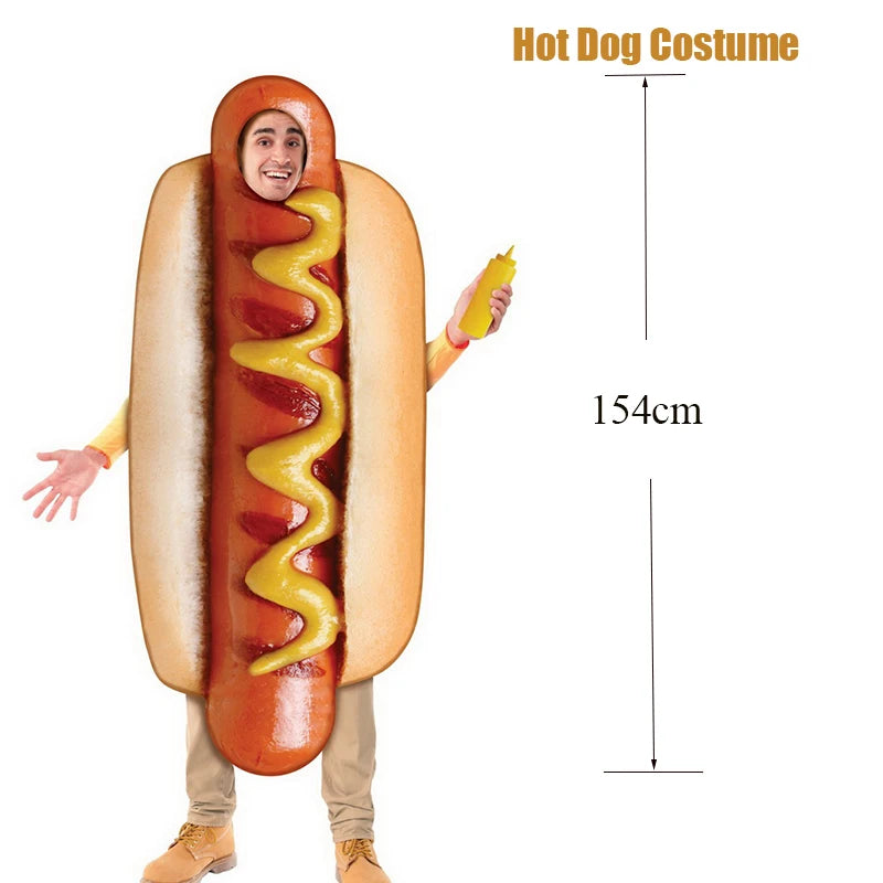 Food-Themed Couple Costumes: Hot Dog, Pizza, Cupcake & More Unisex Halloween Sets