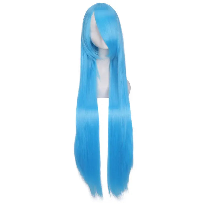 40inch colored straight bangs women's synthetic wig, Halloween makeup