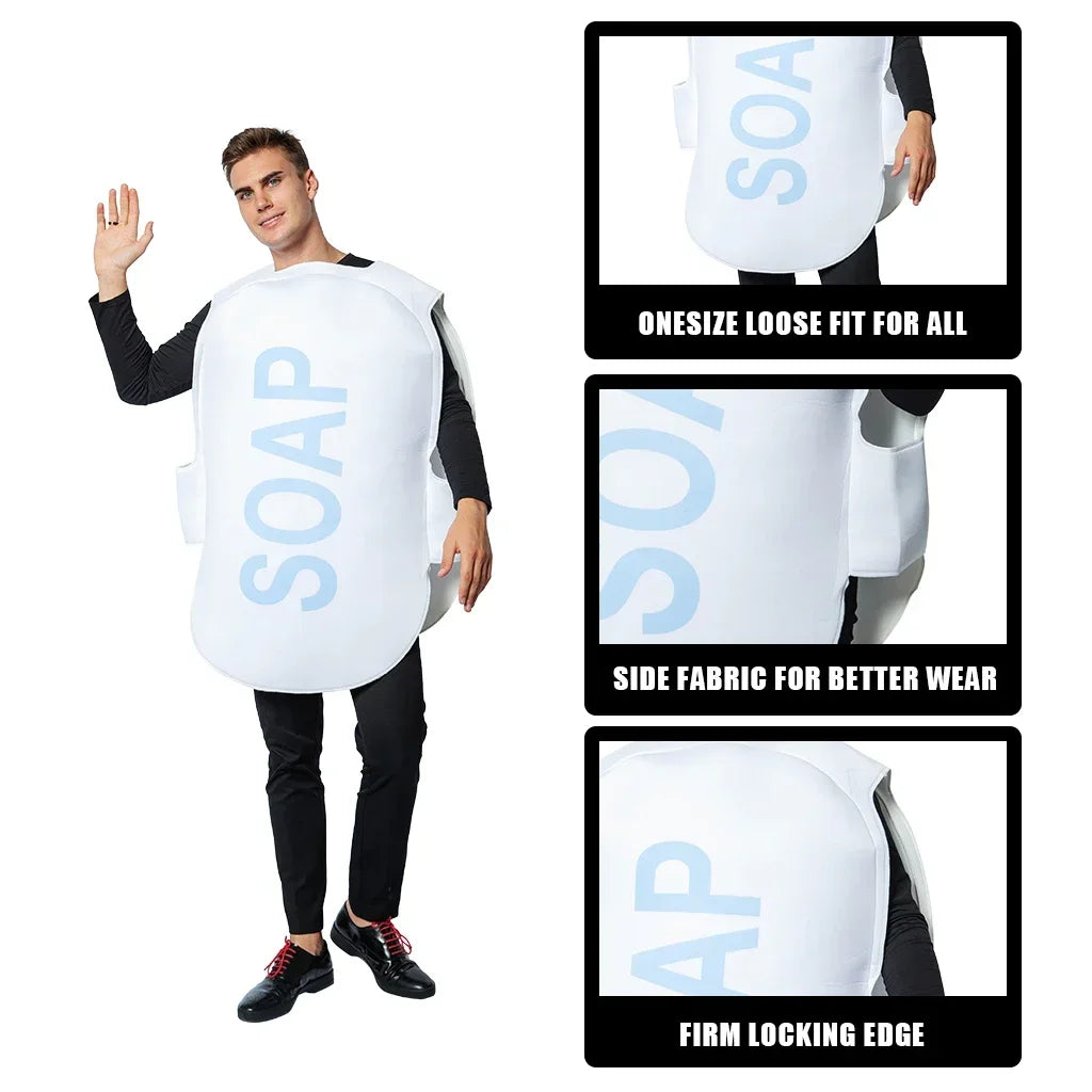 EraSpooky Soap & Loofah Couples Costume: Funny Adult Halloween Set