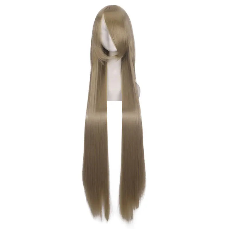 40inch colored straight bangs women's synthetic wig, Halloween makeup