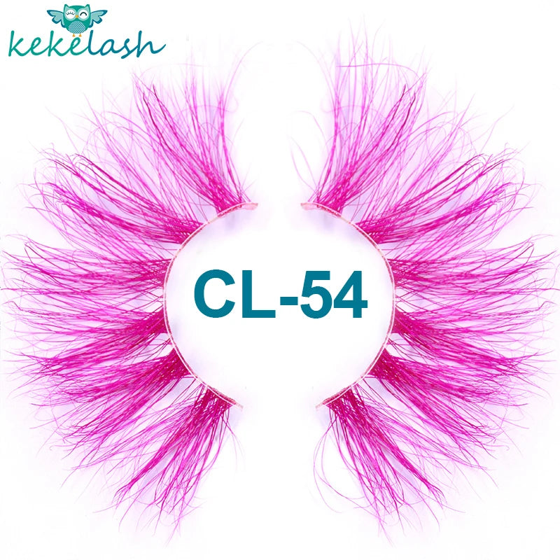 Kekelash halloween colored rainbow real mink eyelash lashes