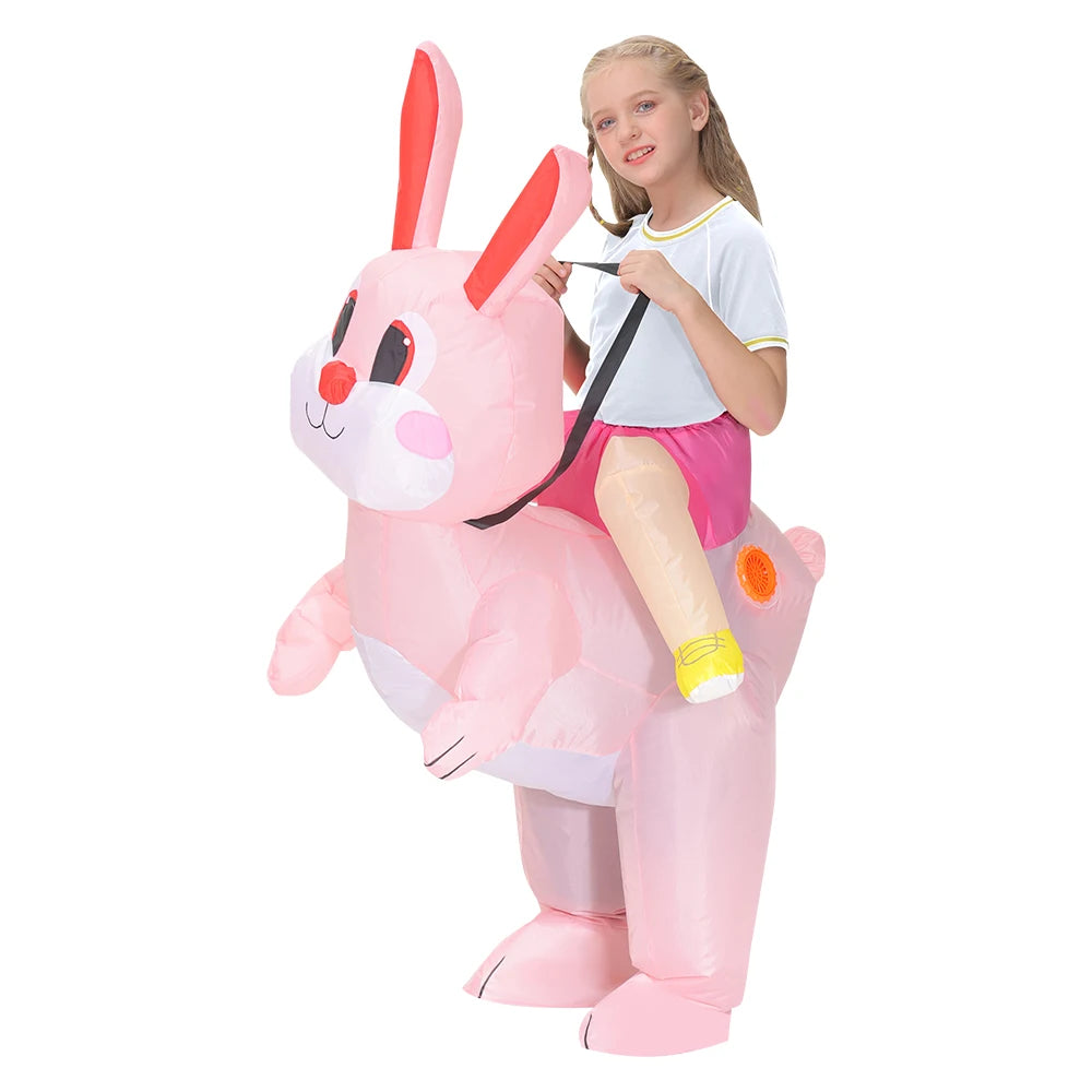 Kids Inflatable Mascot Costumes: Dinosaur, Unicorn, Rooster for Halloween Cosplay