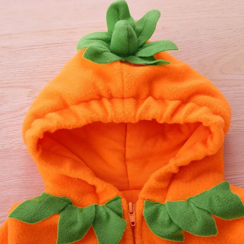 Cosplay Halloween Clothes Sets Long Sleeve Fleece Zipper Hooded Romper Jacket