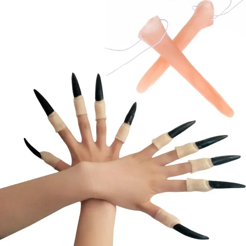 Long Witch Nose Fake Witches Props Ghost Finger Nail Zombie Scary Cosplay