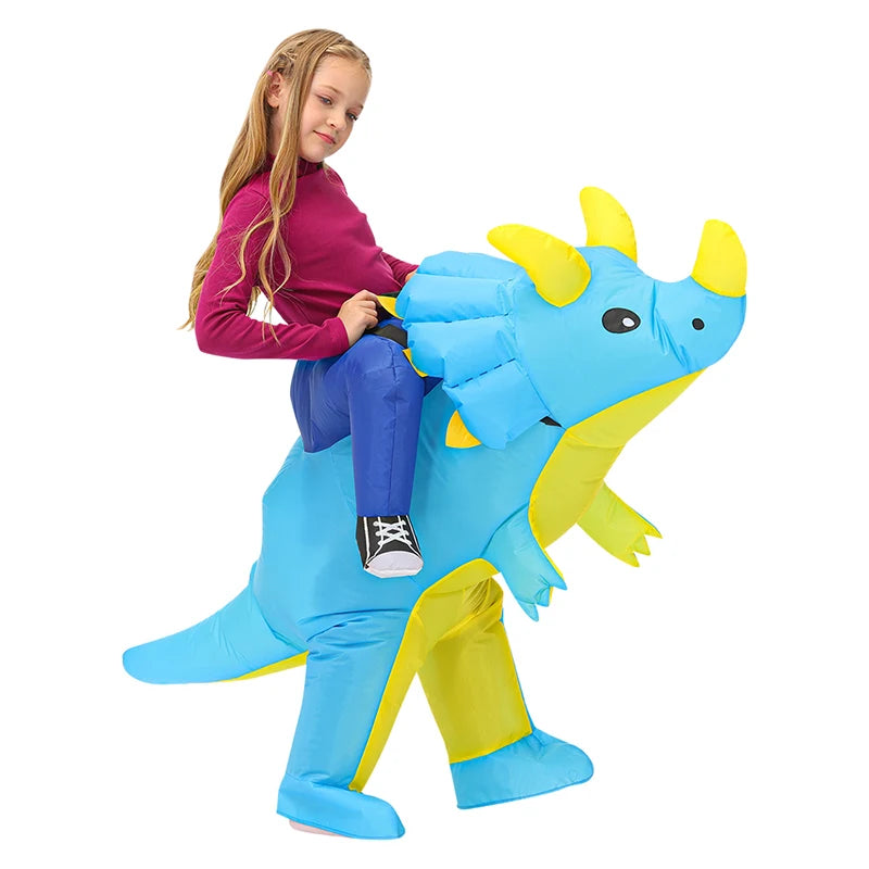 Kids Inflatable Mascot Costumes: Dinosaur, Unicorn, Rooster for Halloween Cosplay