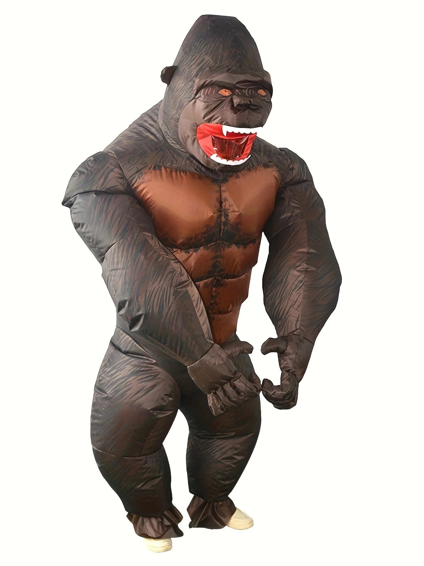 Adult Gorilla Inflatable Costume for Halloween Makeup Ball - Fun Size-Inflated Primate Suit