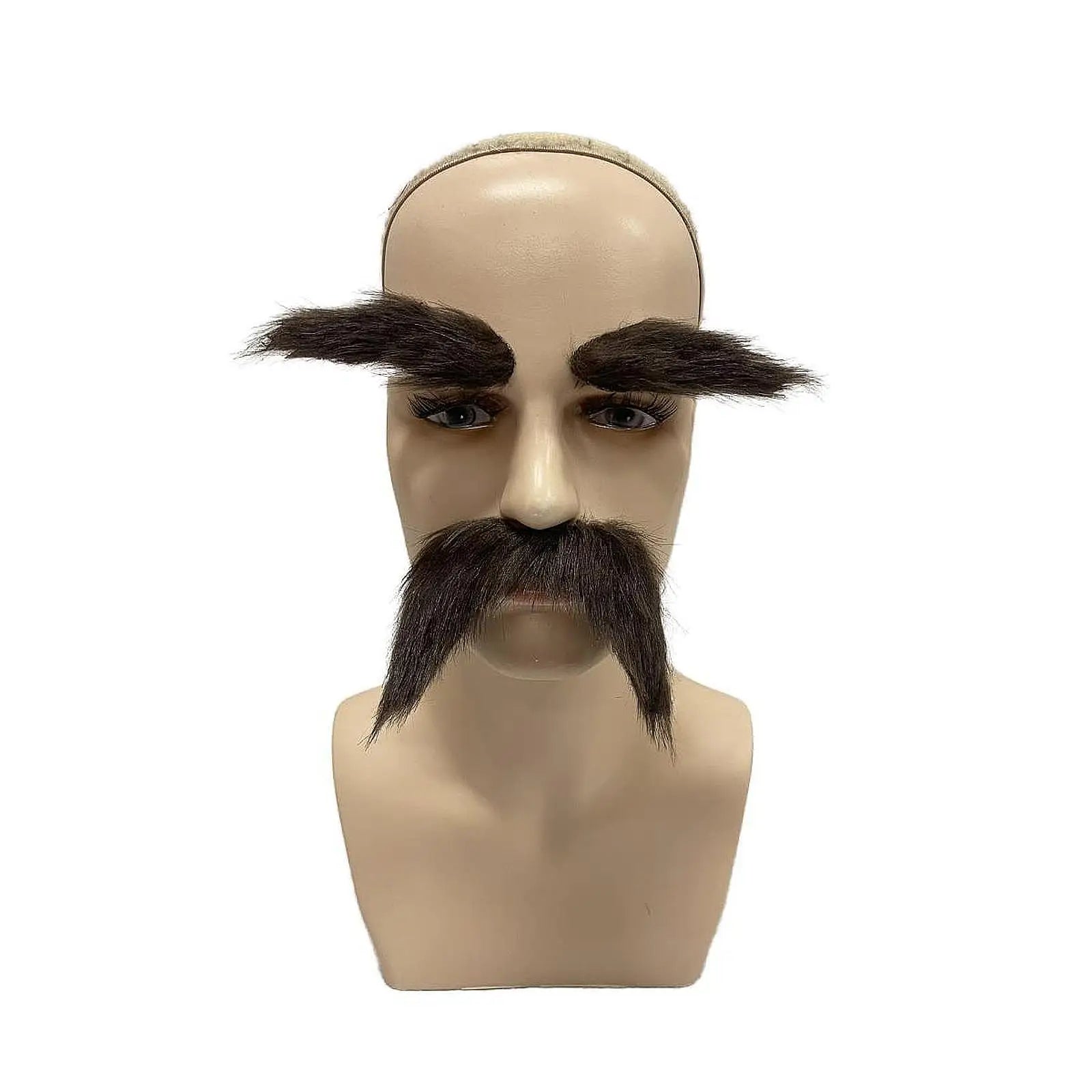 2Pcs Fake Mustache and Fake Eyebrows DIY Makeup False Facial Hair