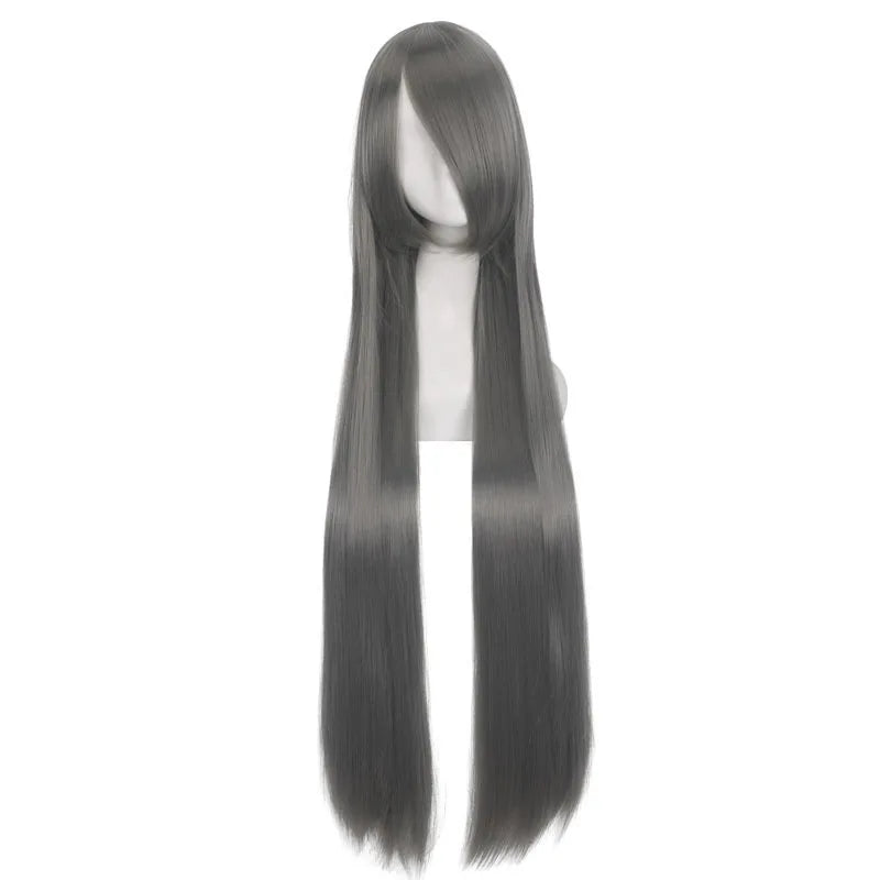 40inch colored straight bangs women's synthetic wig, Halloween makeup