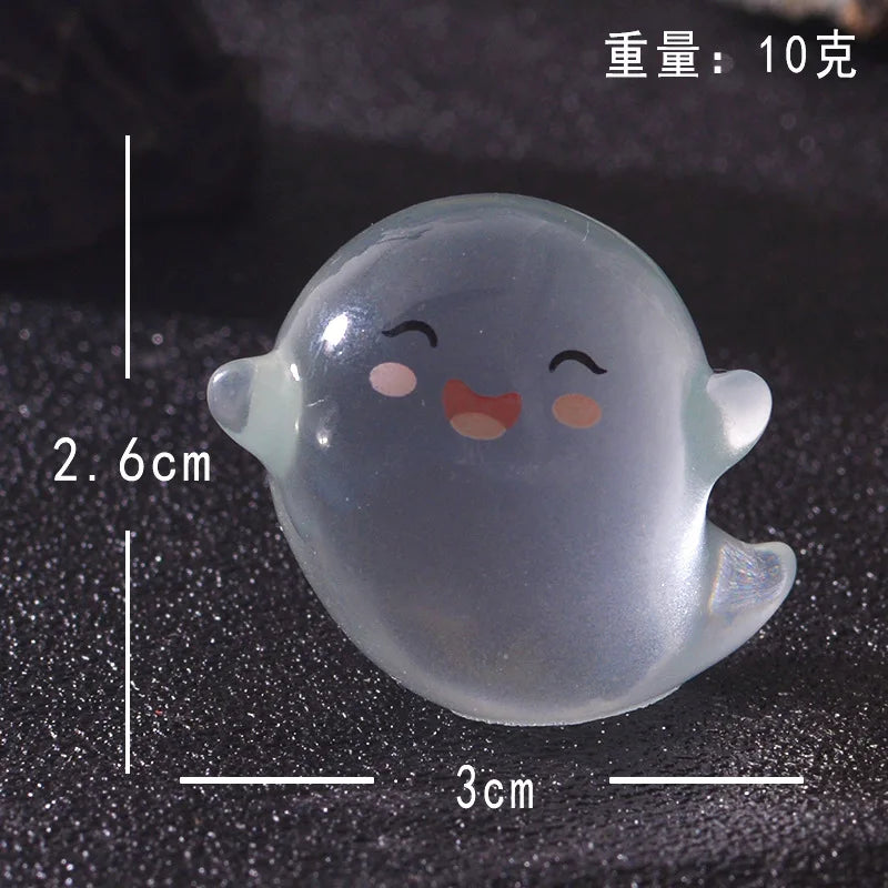 Glow-in-the-Dark Mini Ghost & Devil Figures: 6/12/24PCS Halloween Ornaments