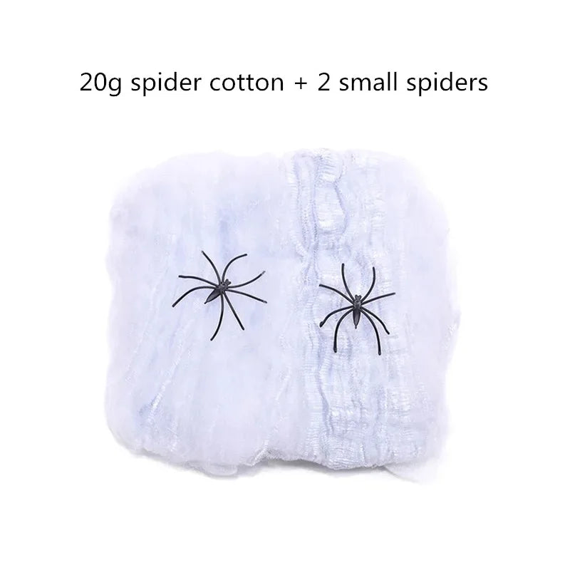 Giant Spider Web with Plush Spider: Halloween Party Decor