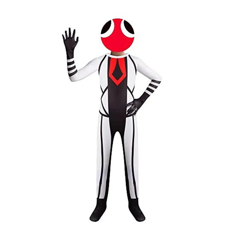 Blue Rainbow Friends Monster Jumpsuit: Horror Cosplay Costume
