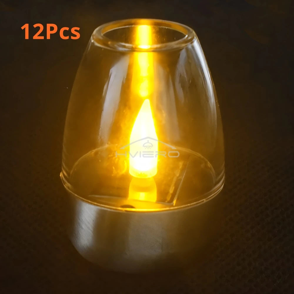 Solar LED Candle Lamp: Halloween Outdoor Decor Light