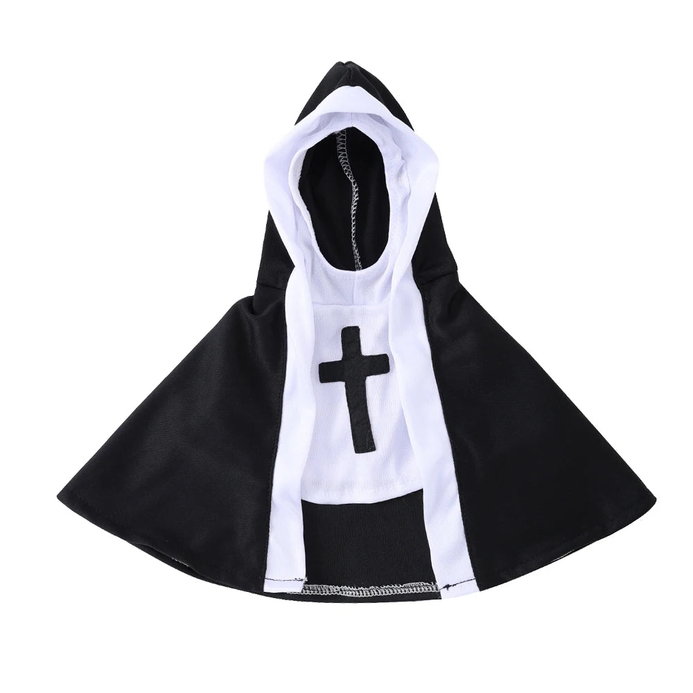 Jesus Nun Cat Cosplay Costume: Halloween Pet Dress-Up