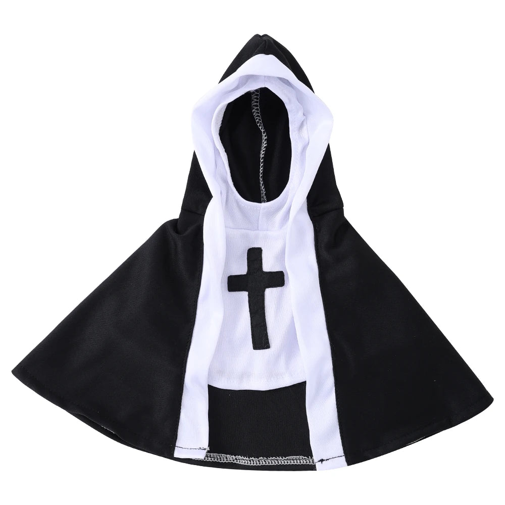 Jesus Nun Cat Cosplay Costume: Halloween Pet Dress-Up