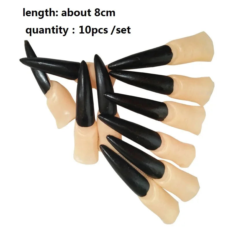 Long Witch Nose Fake Witches Props Ghost Finger Nail Zombie Scary Cosplay