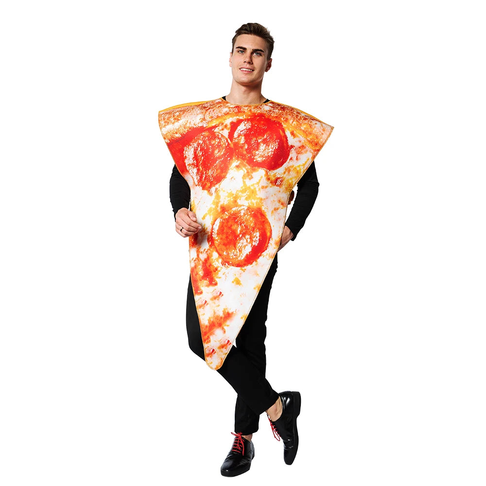 Adult Funny Pizza Costume Halloween Food Cosplay Family Group Outfits Carnival Easter Purim Fancy Dress