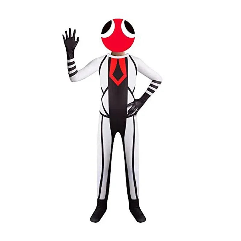 Blue Rainbow Friends Monster Jumpsuit: Horror Cosplay Costume