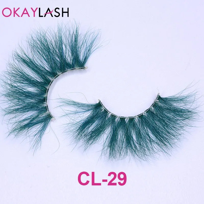 Kekelash halloween colored rainbow real mink eyelash lashes