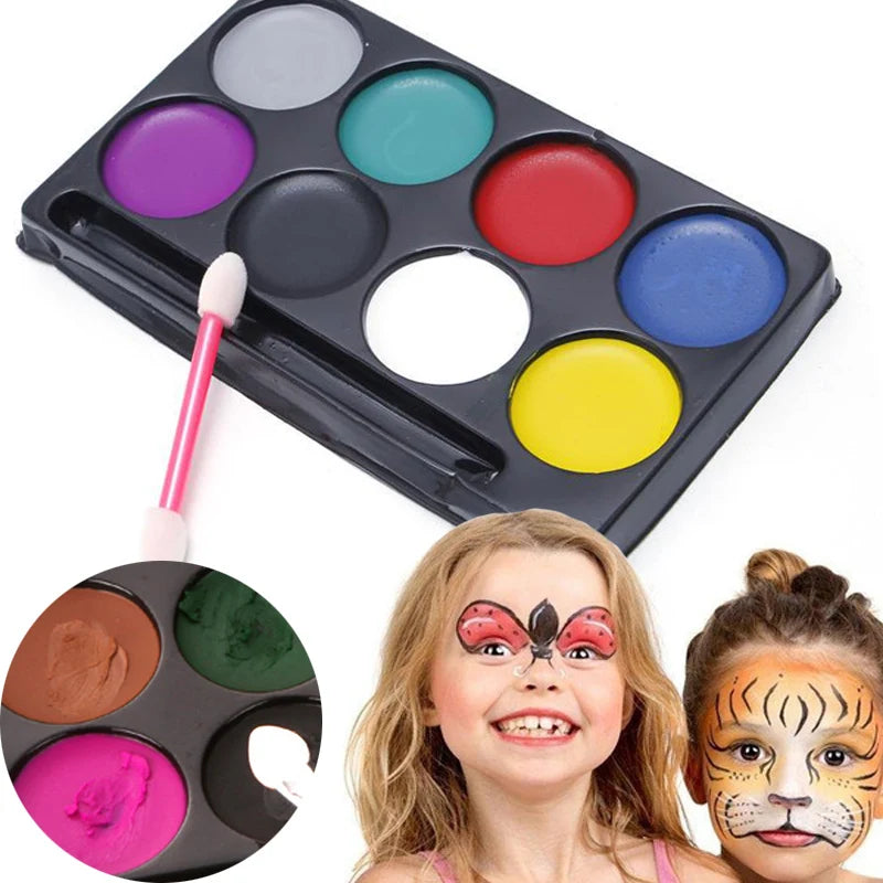 6 Colors Halloween Face Body Painting Non Toxic Safe Water Paint Oil Makeup Tool