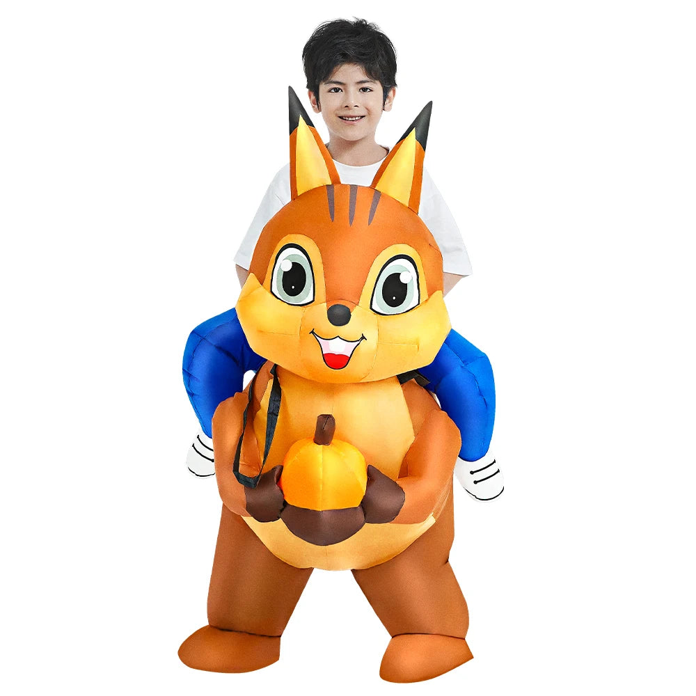 Kids Inflatable Mascot Costumes: Dinosaur, Unicorn, Rooster for Halloween Cosplay