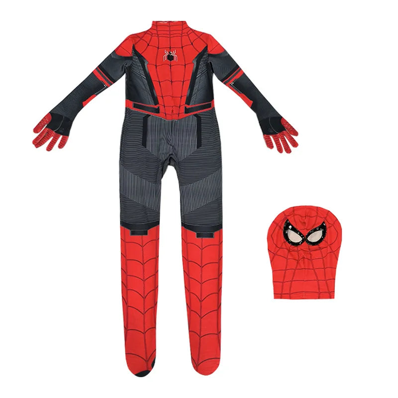 Anime Spiderman Kids Cosplay Costumes Miles Morales Spider Man Jumpsuit