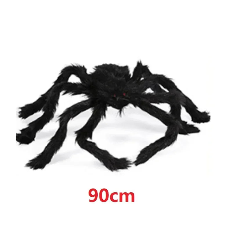 Giant Spider Web with Plush Spider: Halloween Party Decor
