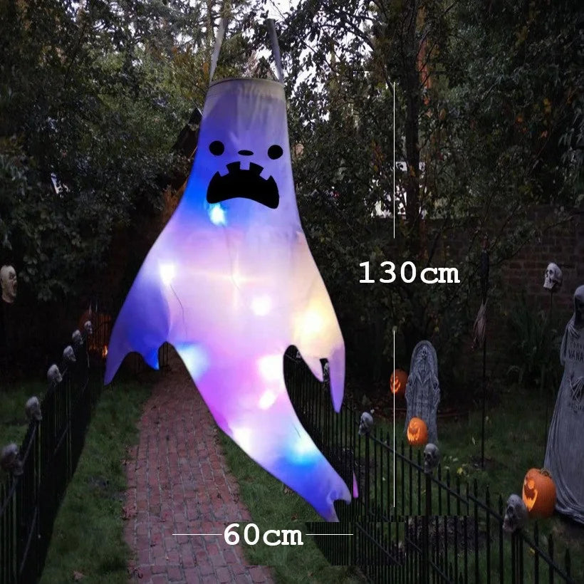 LED Luminous Hanging Ghost: Scary Halloween Party Prop