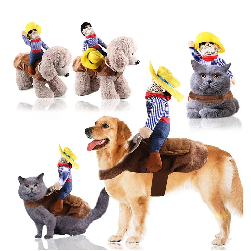 NONOR Funny Cowboy Dog Jacket: Halloween Pet Costume