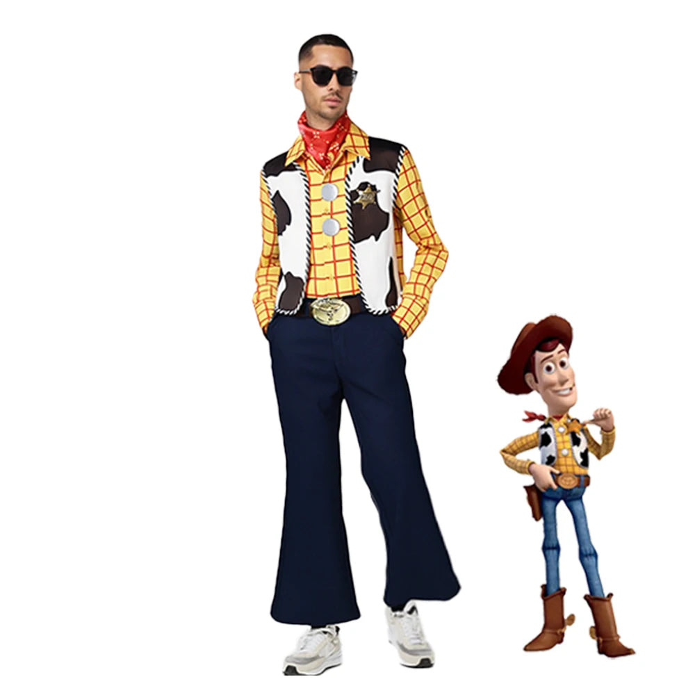 Toy Story Woody & Jessie Couple Cosplay Set: Adult Halloween Uniform