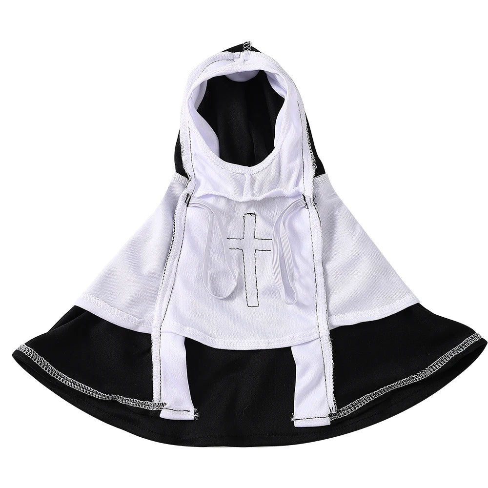 Jesus Nun Cat Cosplay Costume: Halloween Pet Dress-Up