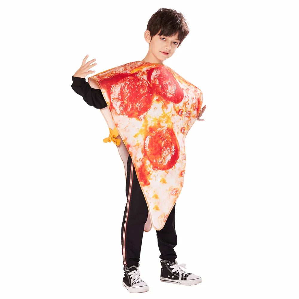 Adult Funny Pizza Costume Halloween Food Cosplay Family Group Outfits Carnival Easter Purim Fancy Dress