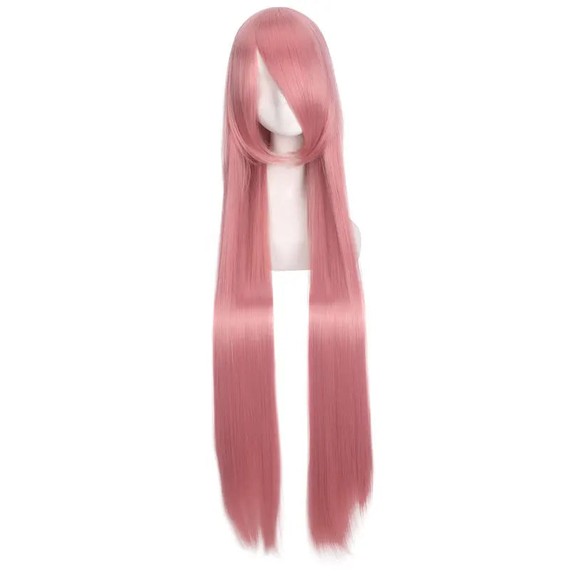 40inch colored straight bangs women's synthetic wig, Halloween makeup