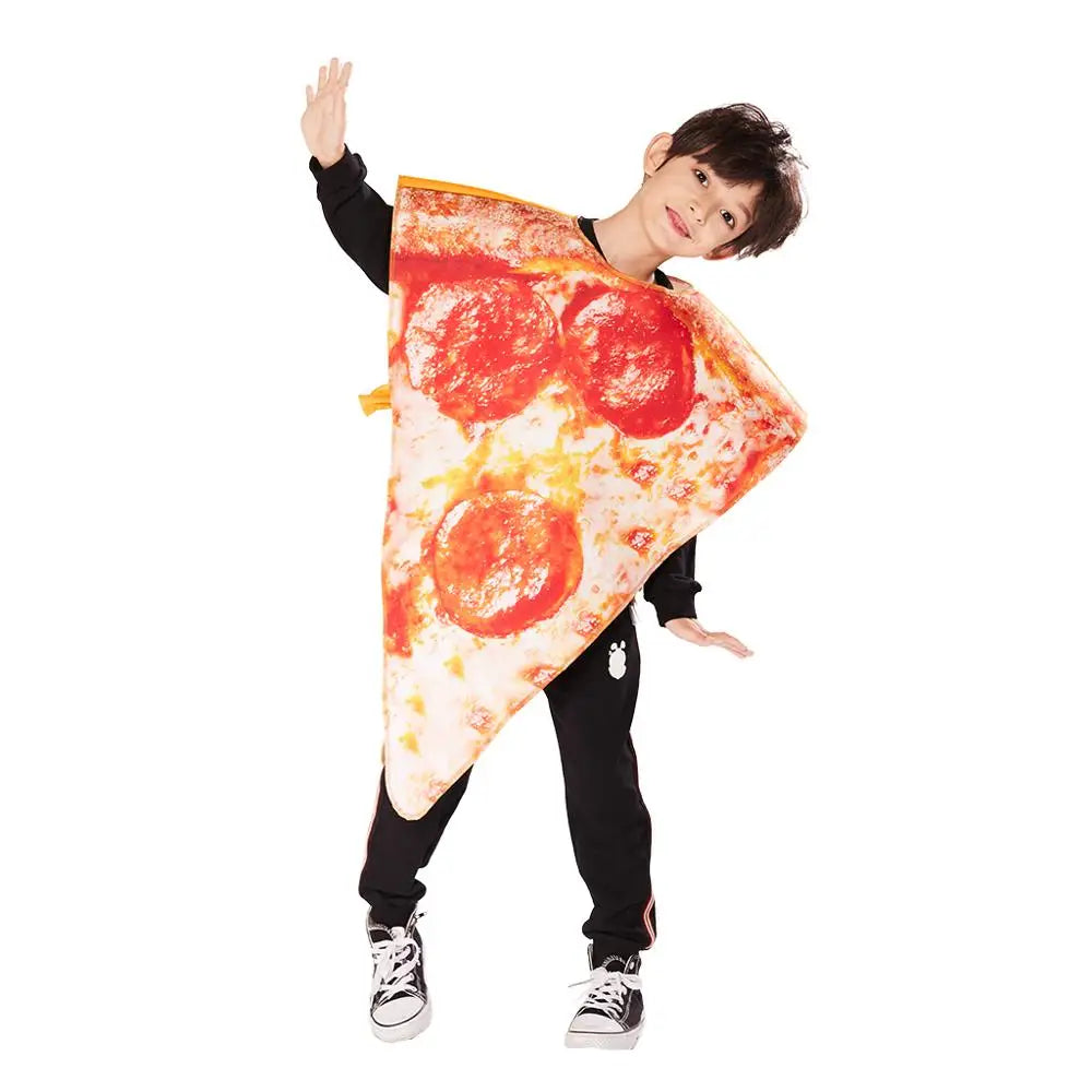 Adult Funny Pizza Costume Halloween Food Cosplay Family Group Outfits Carnival Easter Purim Fancy Dress