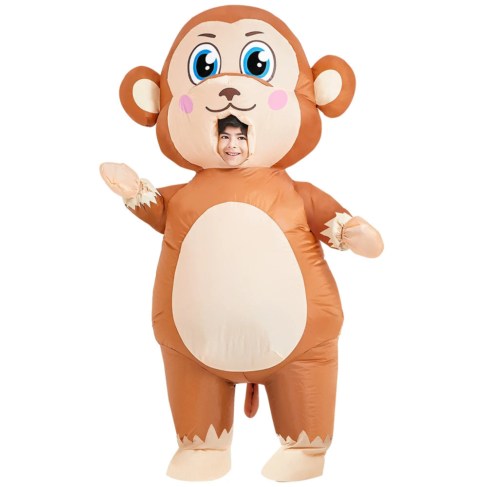 Kids Inflatable Mascot Costumes: Dinosaur, Unicorn, Rooster for Halloween Cosplay